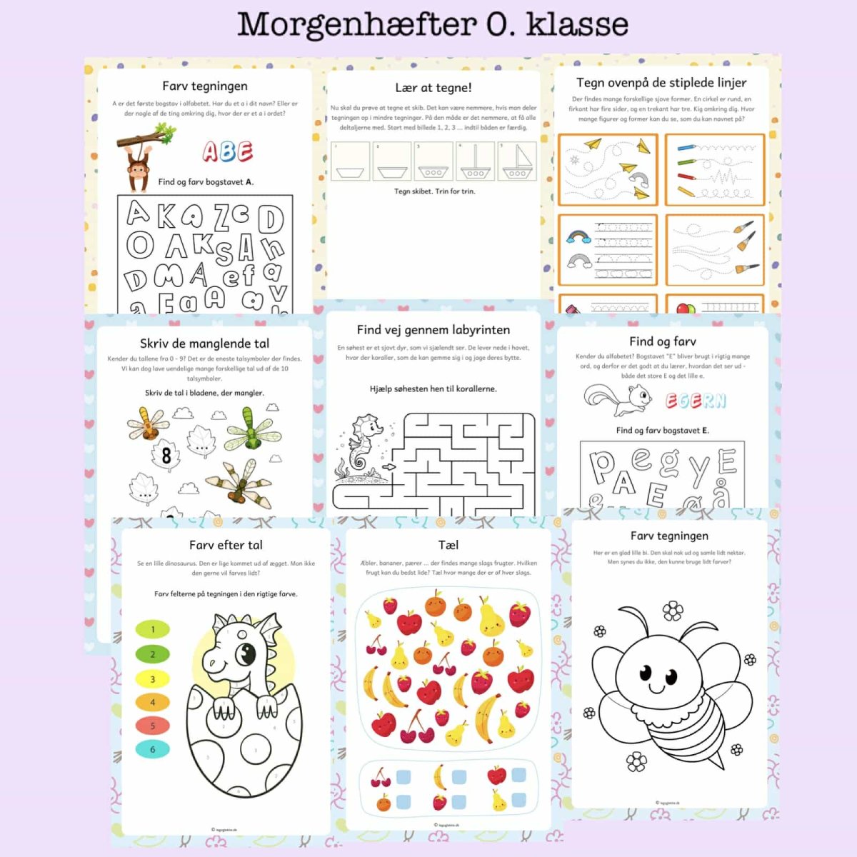 Morgenhæfter 0. klasse (Print-selv) - Billede 2