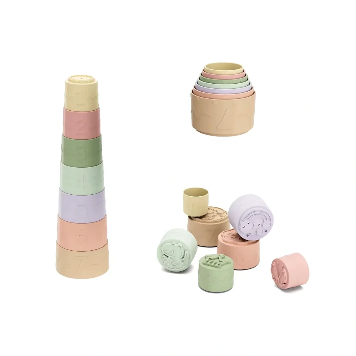 7-pak bioplast stablekopper til baby 6+ mdr | Kinder and Kids - Billede 2