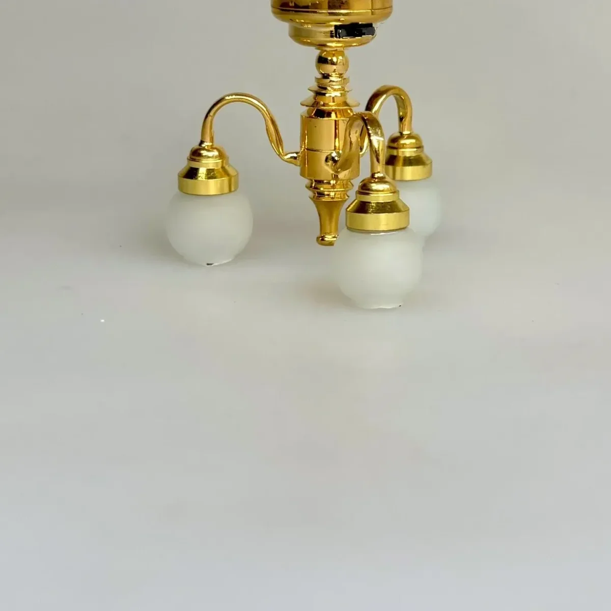 Miniature Loftslampe Trearmet Messing med Opalglas - Billede 6