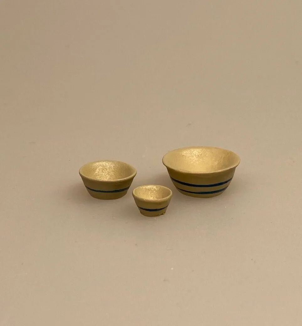 Miniature Sæt med 3 Lerskåle - Billede 6