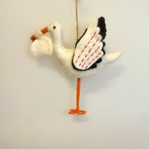 Ophæng – Stork i Filtet Uld