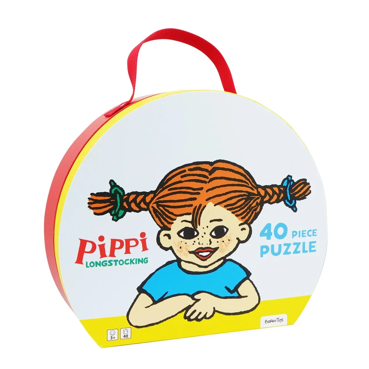 Pippi Langstrømpe puslespil til børn +3 år med 40 XL brikker - Billede 6