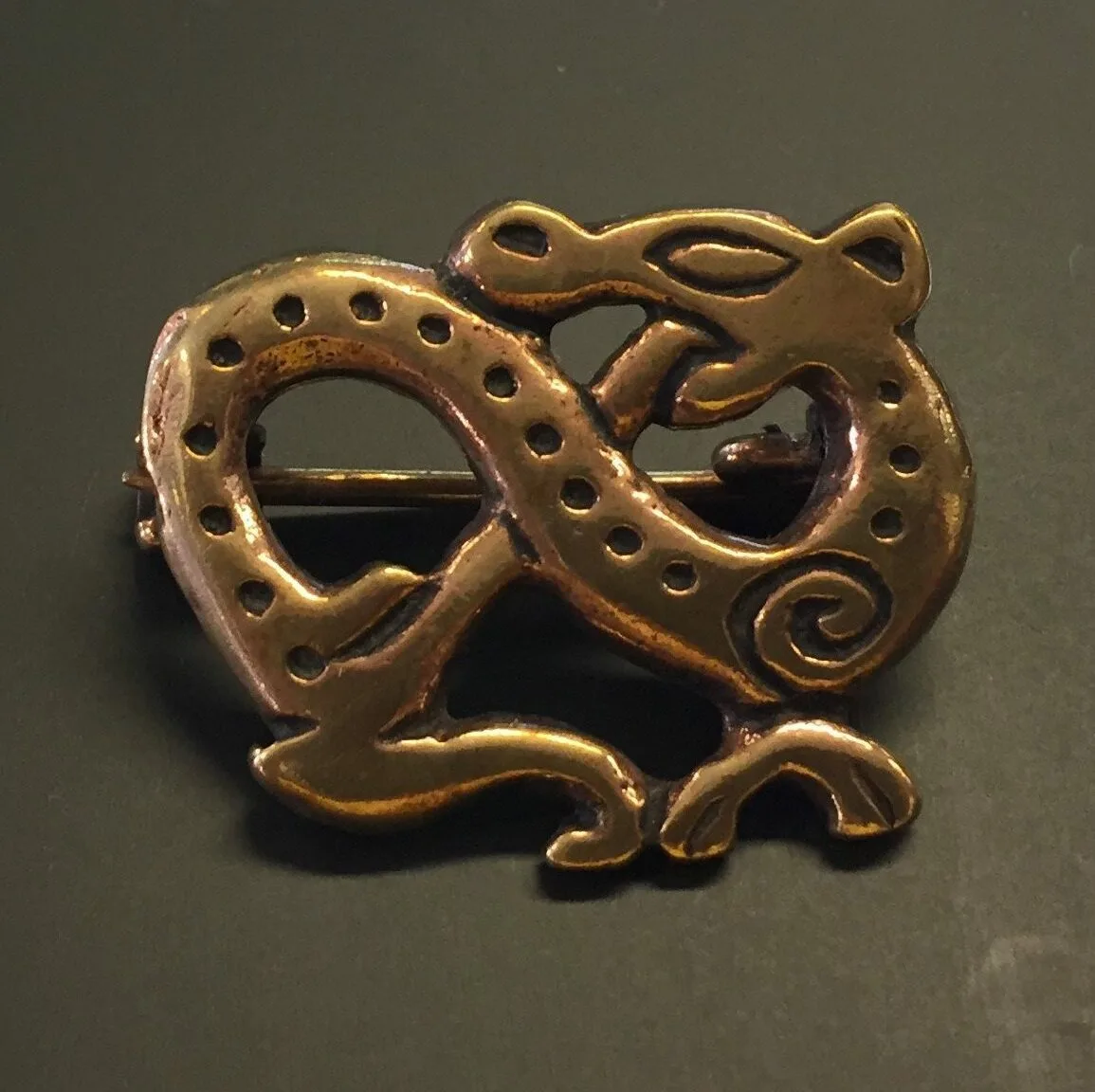 Vikingebroche i Bronze – Slange - Billede 3