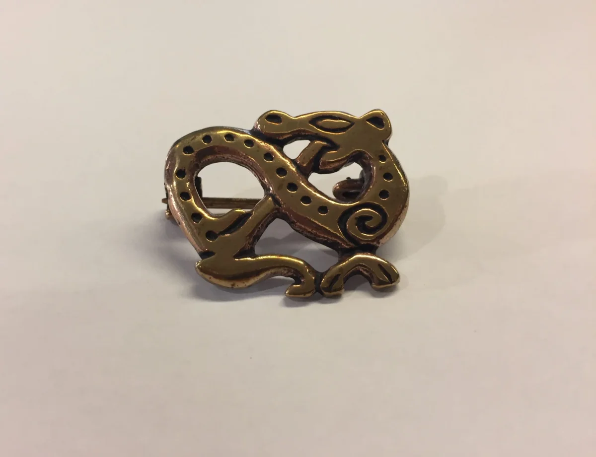 Vikingebroche i Bronze – Slange - Billede 6